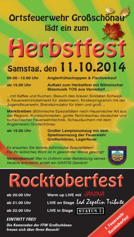 Herbstfest - Samstag, den 11.10.2014