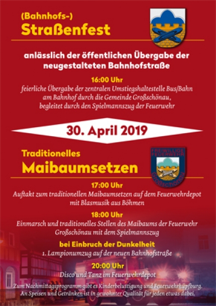 Bahnhofsstraßenfest &amp; Maibaumsetzen 2019